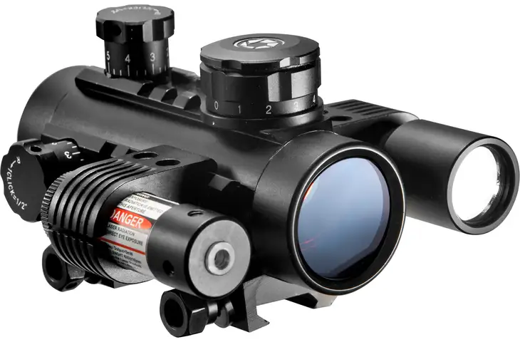 Barska 1x30 Electro Sight Rifle Scope w/ Flashlight, Red Laser Sight - view 2